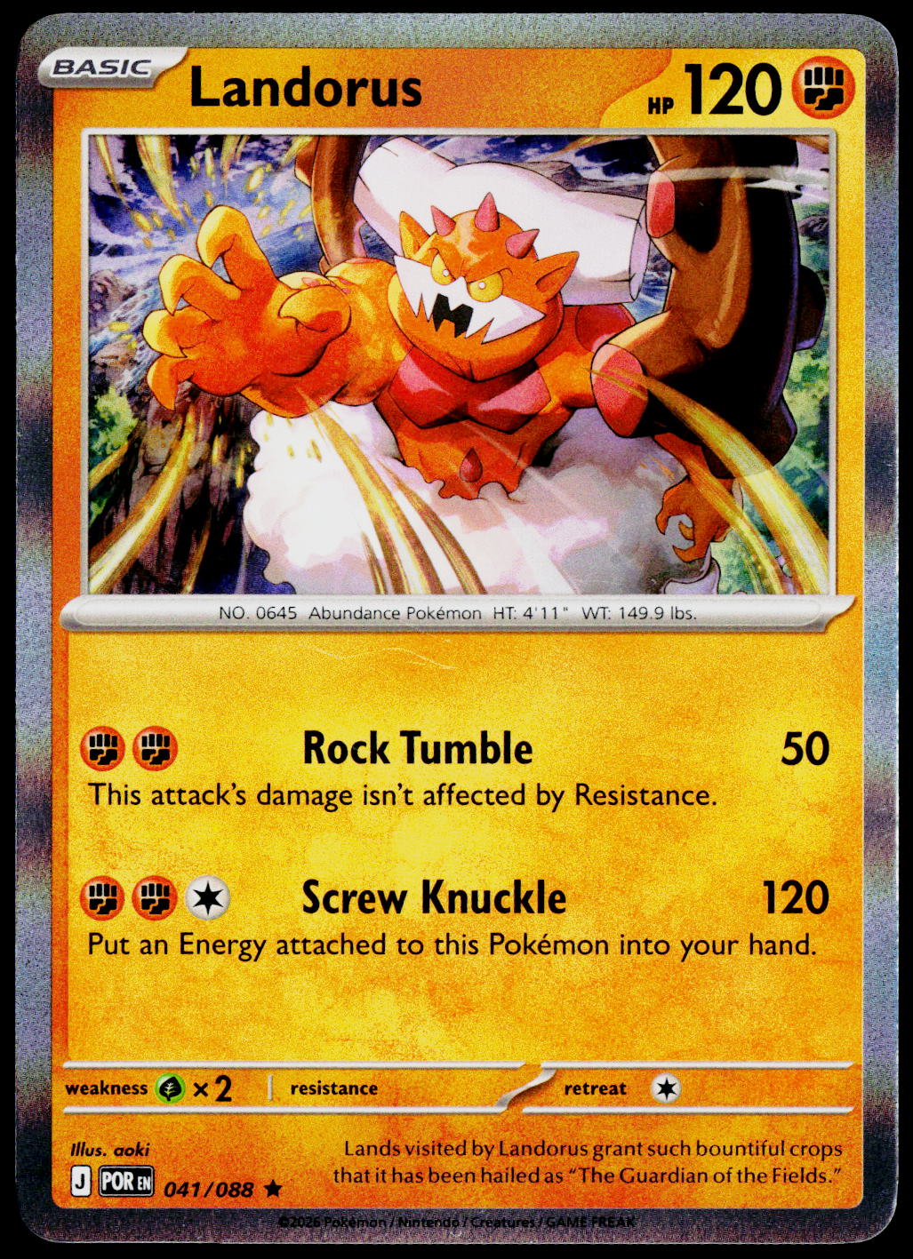 Landorus 041/088 Holo English - original scanned front