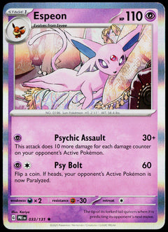 Espeon 033/131 Holo English - original scanned front