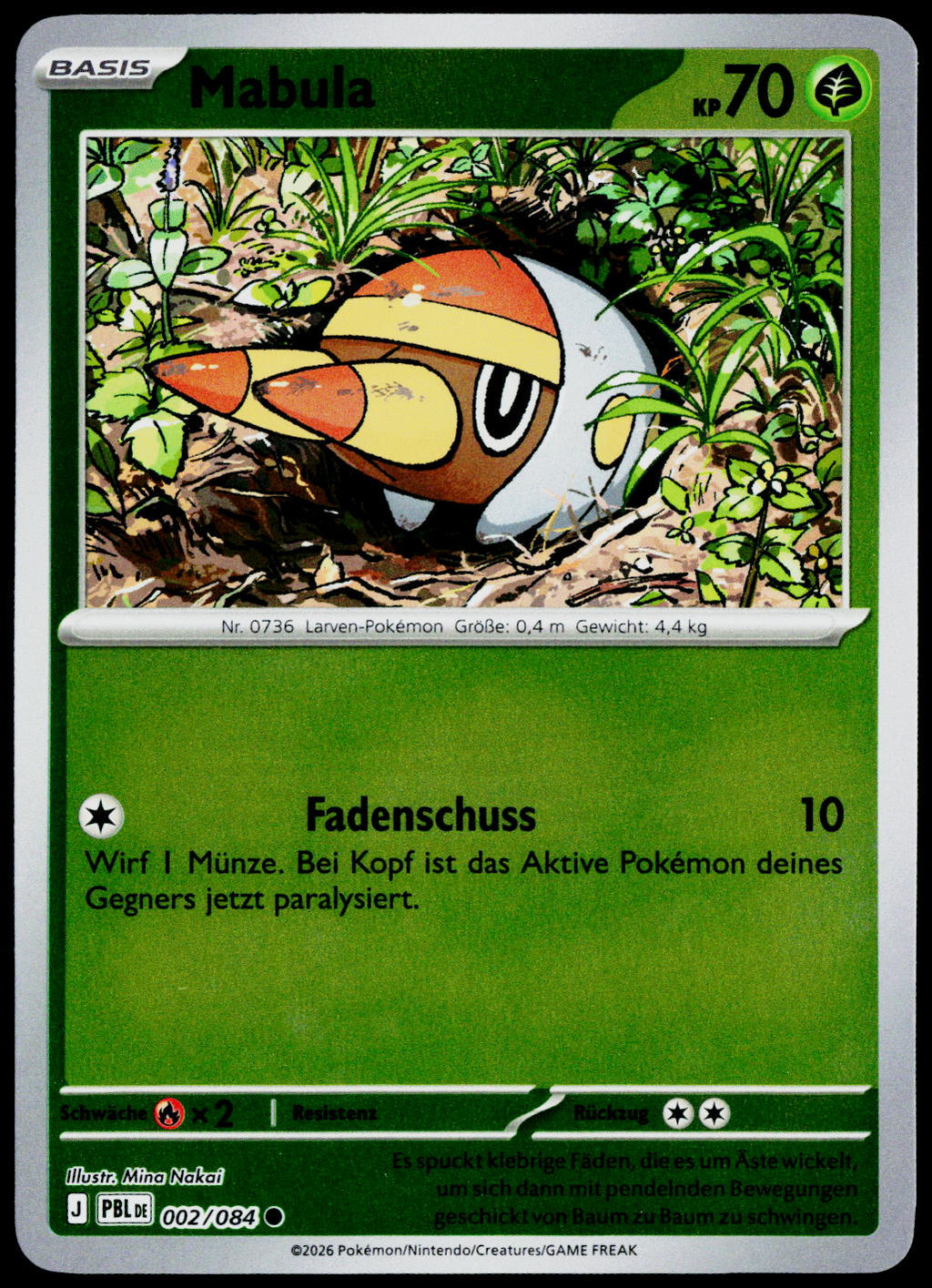 Grubbin 002/084 Reverse Holo German - original scanned front
