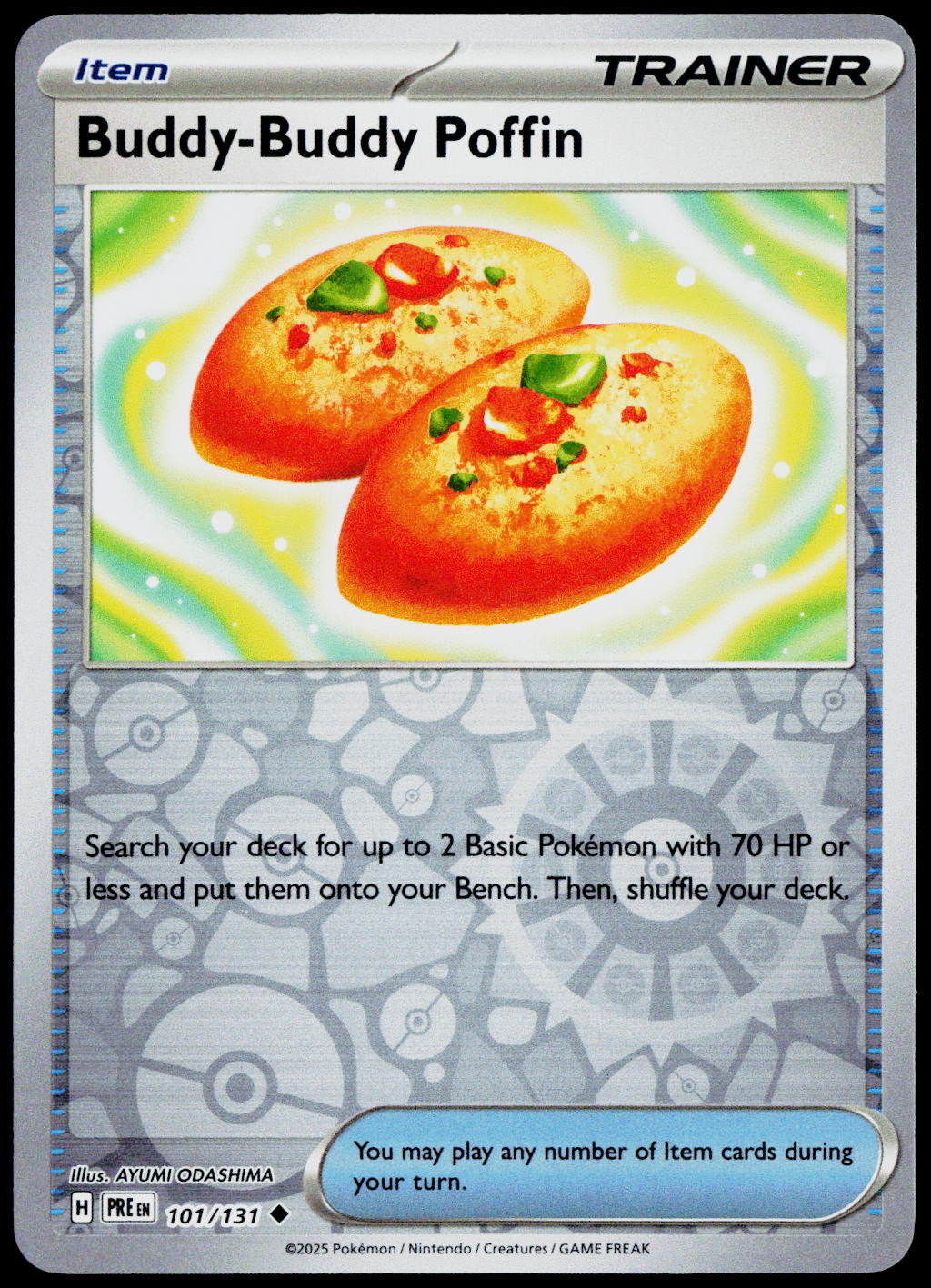 Buddy-Buddy Poffin 101/131 Reverse Holo English - original scanned front