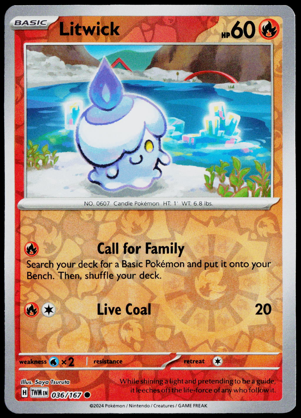 Litwick 036/167 Reverse Holo English - original scanned front