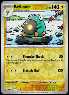 Bellibolt 074/167 Reverse Holo English - original scanned front