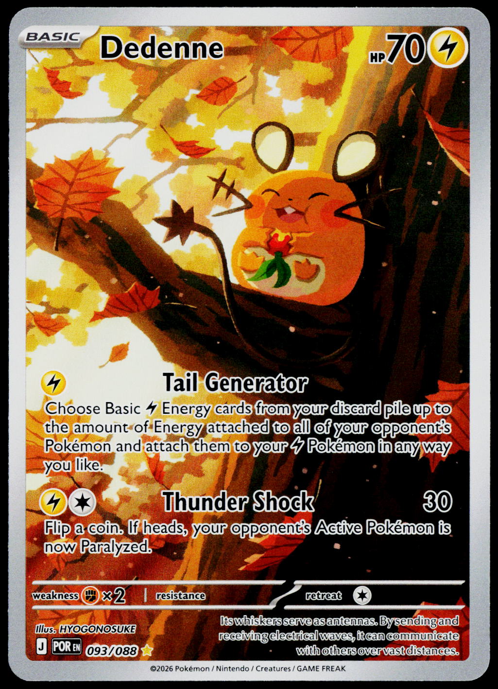 Dedenne 093/088 Holo English - original scanned front