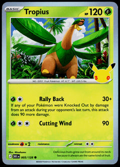Tropius 005/128 Holo English - original scanned front