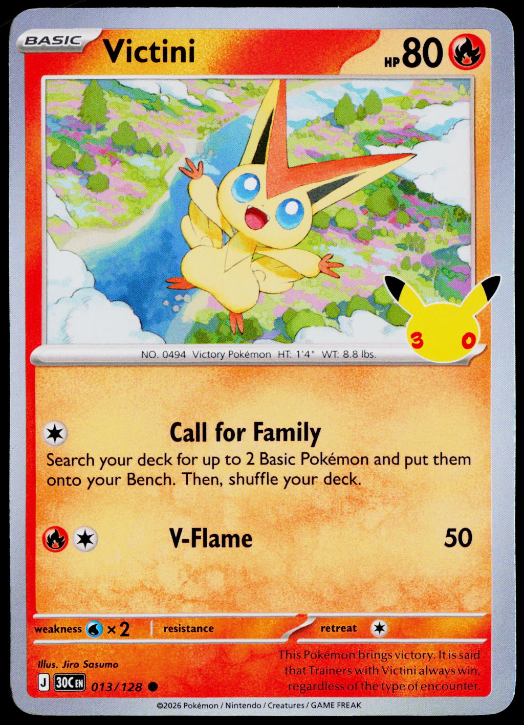 Victini 013/128 Holo English - original scanned front