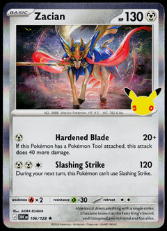 Zacian 106/128 Holo English - original scanned front