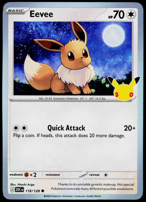Eevee 118/128 Holo English - original scanned front