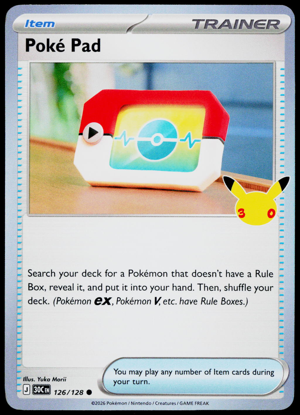 Poké Pad 126/128 Holo English - original scanned front