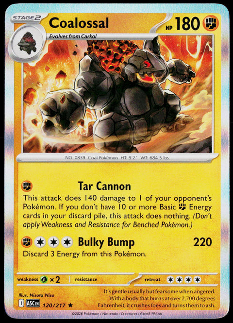 Coalossal 120/217 Holo English - original scanned front
