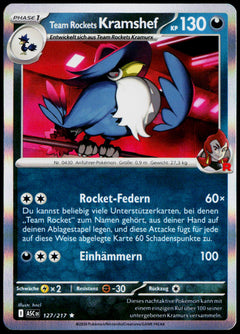 Team Rocket's Honchkrow 127/217 Holo German - original scanned front