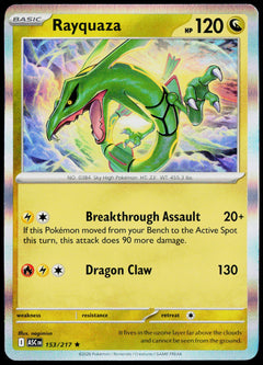 Rayquaza 153/217 Holo English - original scanned front