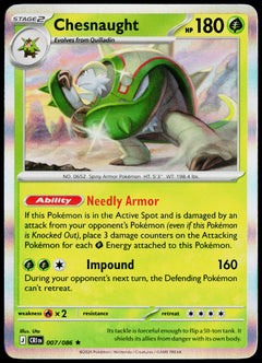 Chesnaught 007/086 Holo English - original scanned front