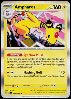 Ampharos 029/086 Holo English - original scanned front