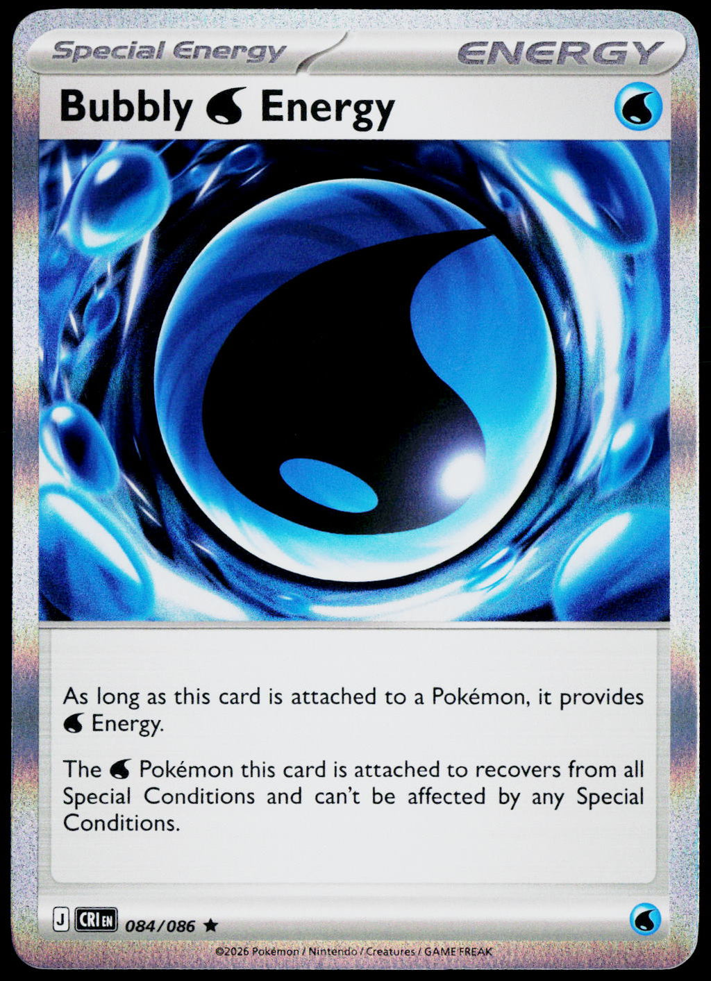 Bubbly Water Energy 084/086 Holo English - original scanned front