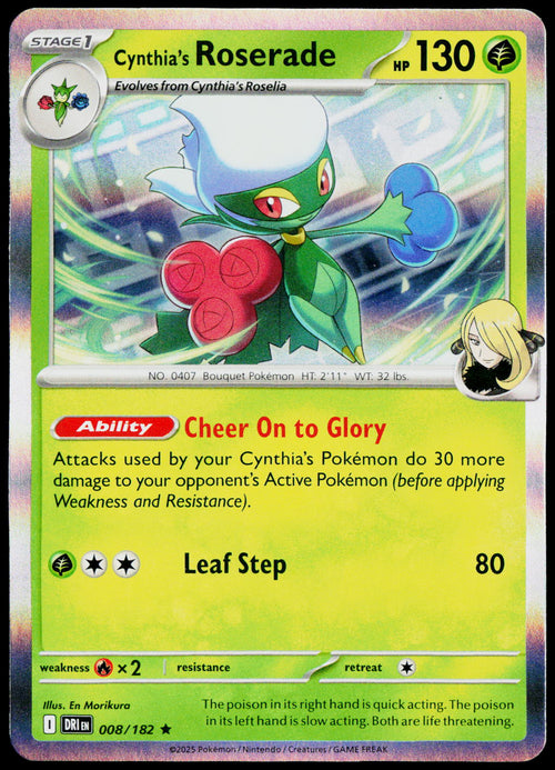 Cynthia's Roserade 008/182 Holo English - original scanned front