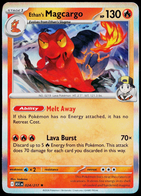 Ethan's Magcargo 036/182 Holo English - original scanned front
