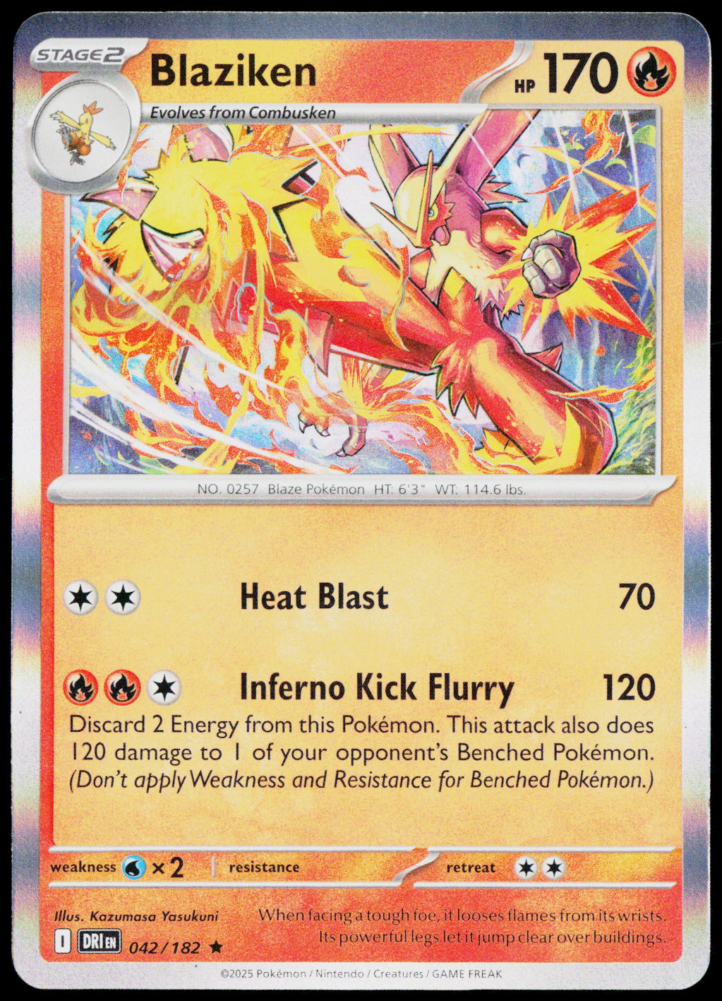Blaziken 042/182 Holo English - original scanned front