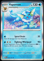 Vaporeon 134/165 Holo English - original scanned front