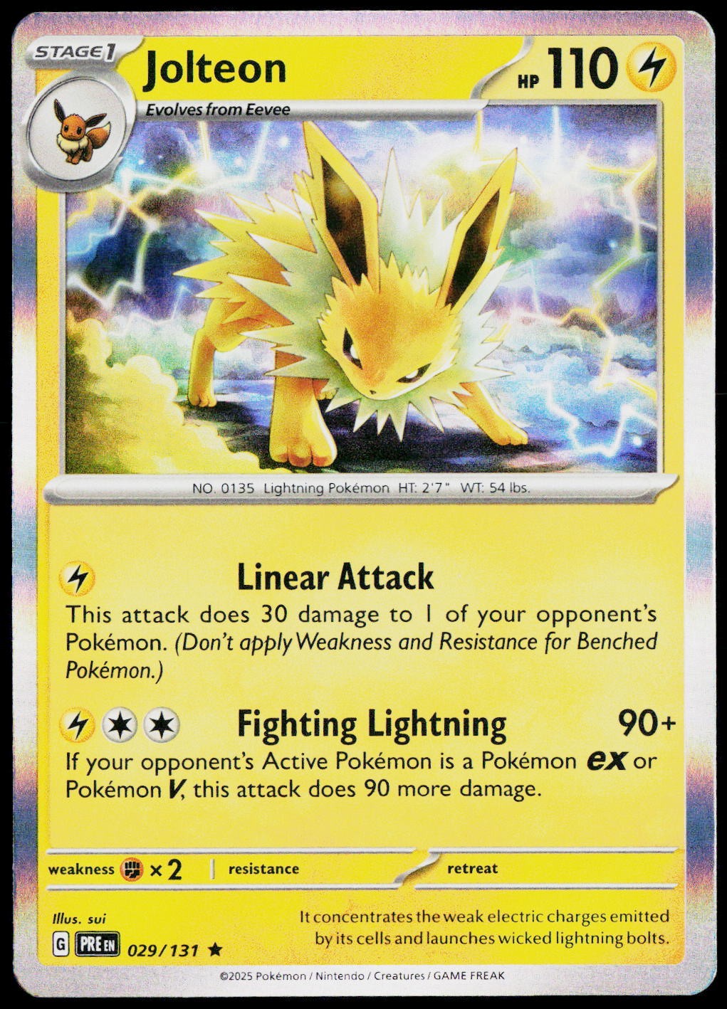 Jolteon 135/165 Holo English - original scanned front