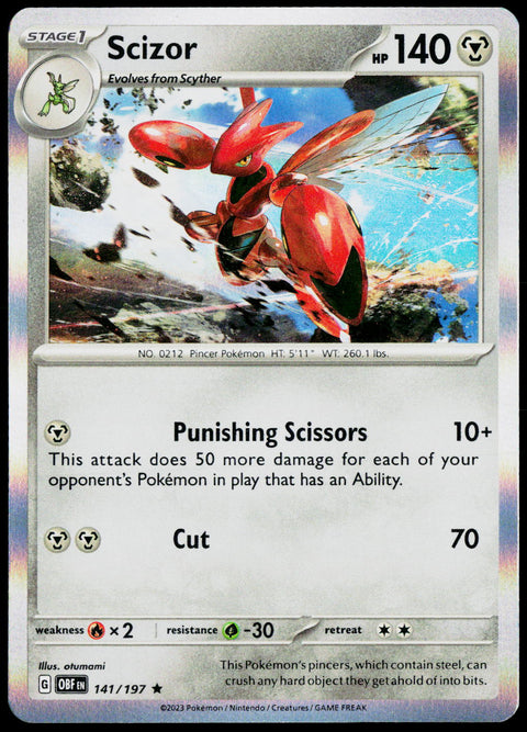 Scizor 141/197 Holo English - original scanned front