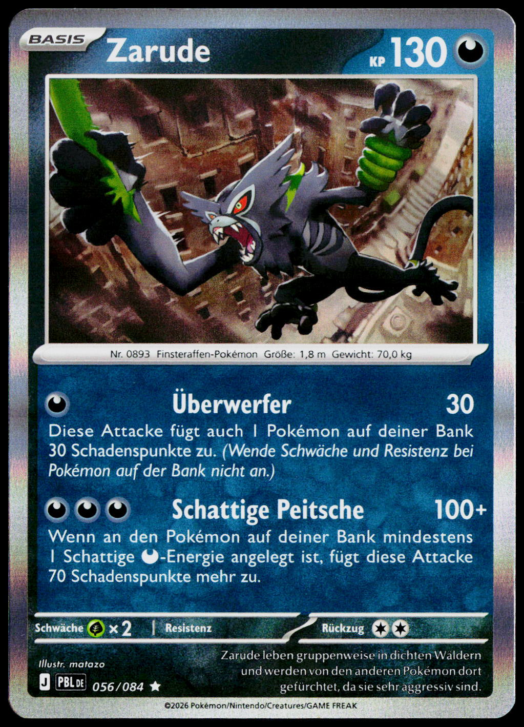 Zarude 056/084 Holo German - original scanned front