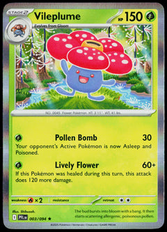 Vileplume 003/094 Holo English - original scanned front