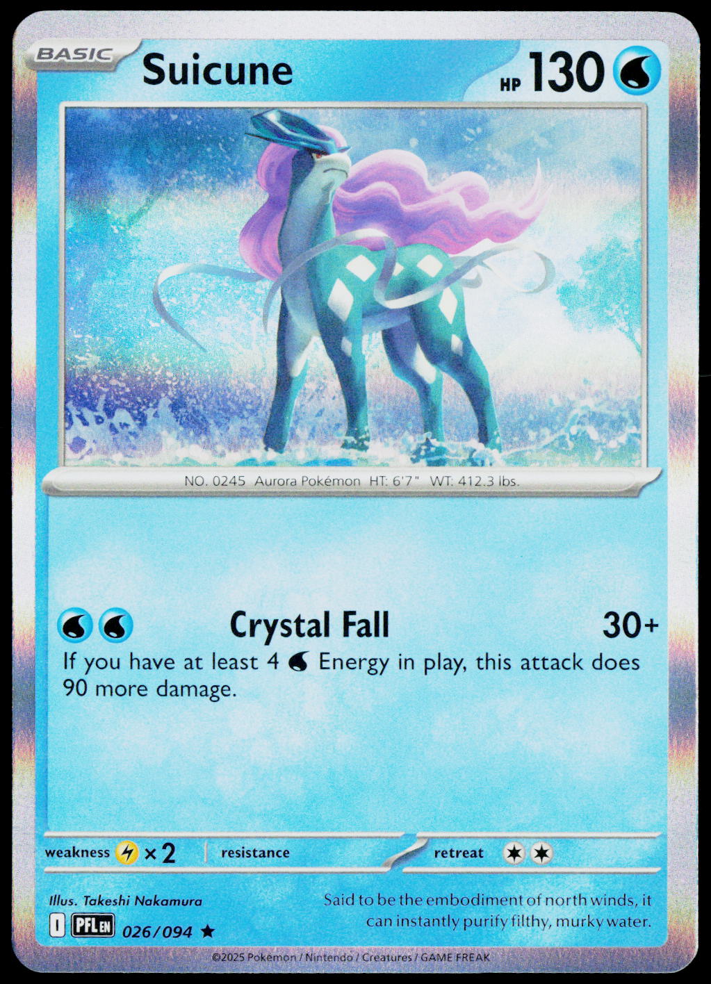 Suicune 026/094 Holo English - original scanned front