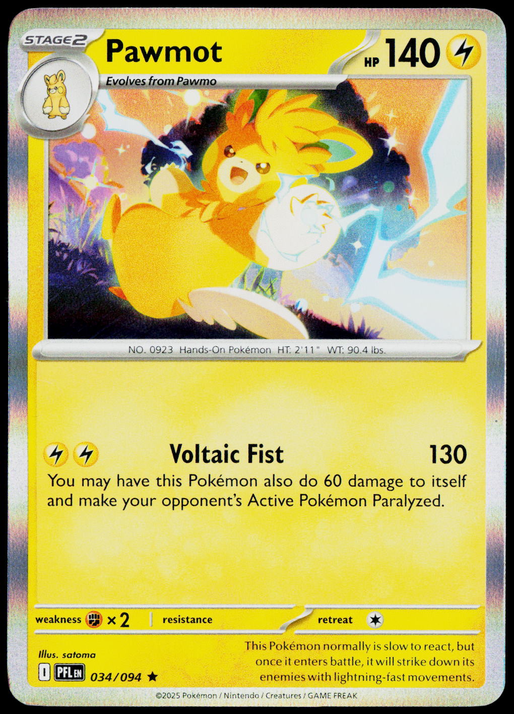 Pawmot 034/094 Holo English - original scanned front