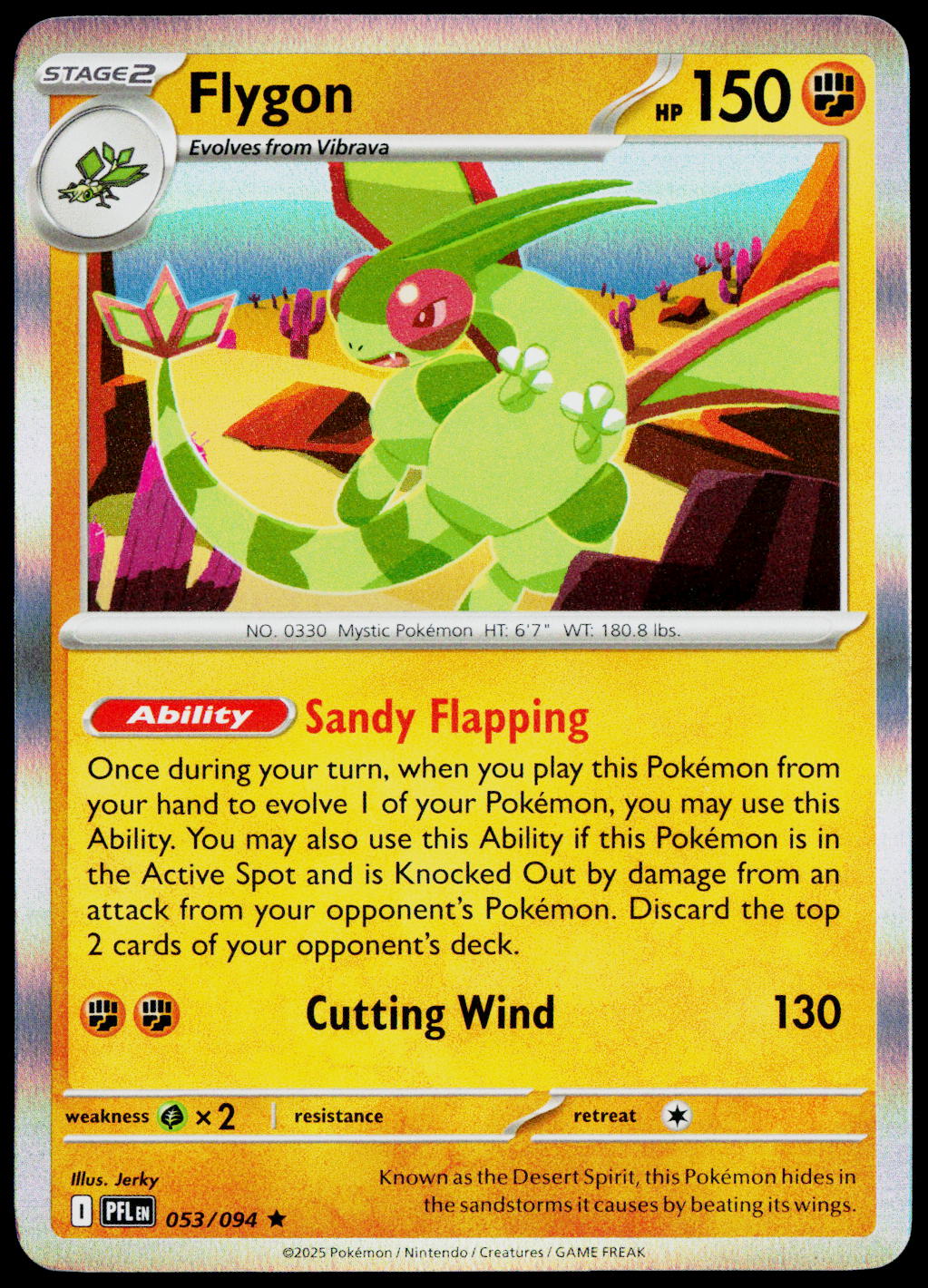 Flygon 053/094 Holo English - original scanned front