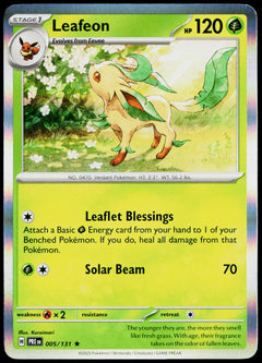 Leafeon 005/131 Holo English - original scanned front
