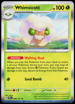 Whimsicott 008/131 Holo English - original scanned front