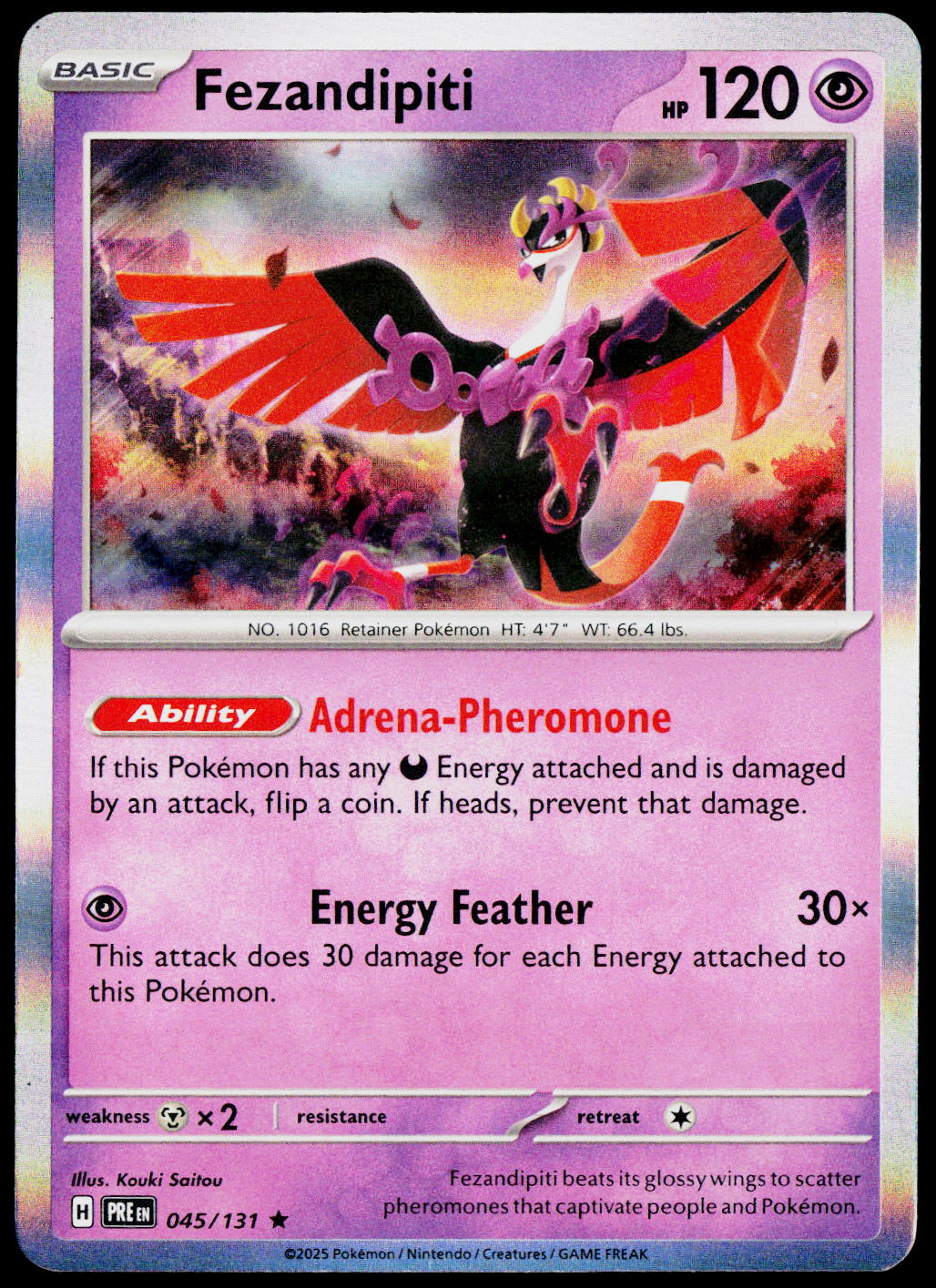 Fezandipiti 045/131 Holo English - original scanned front