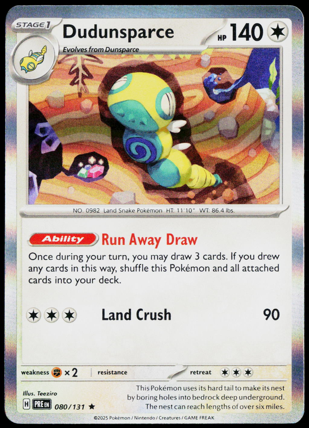Dudunsparce 080/131 Holo English - original scanned front