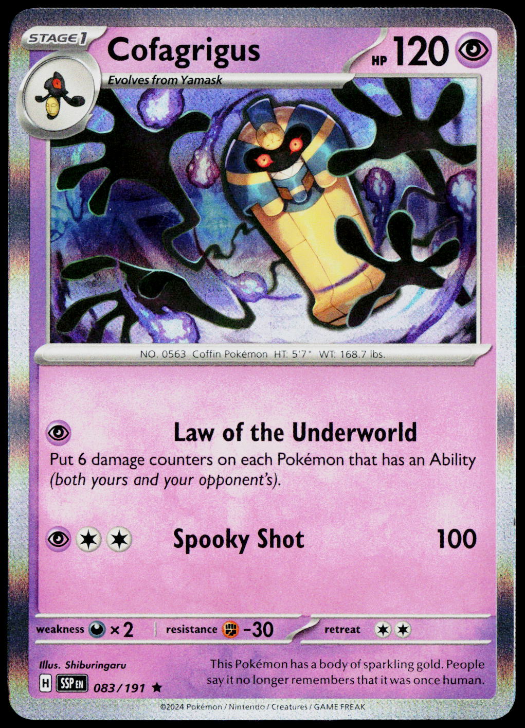 Cofagrigus 083/191 Holo English - original scanned front