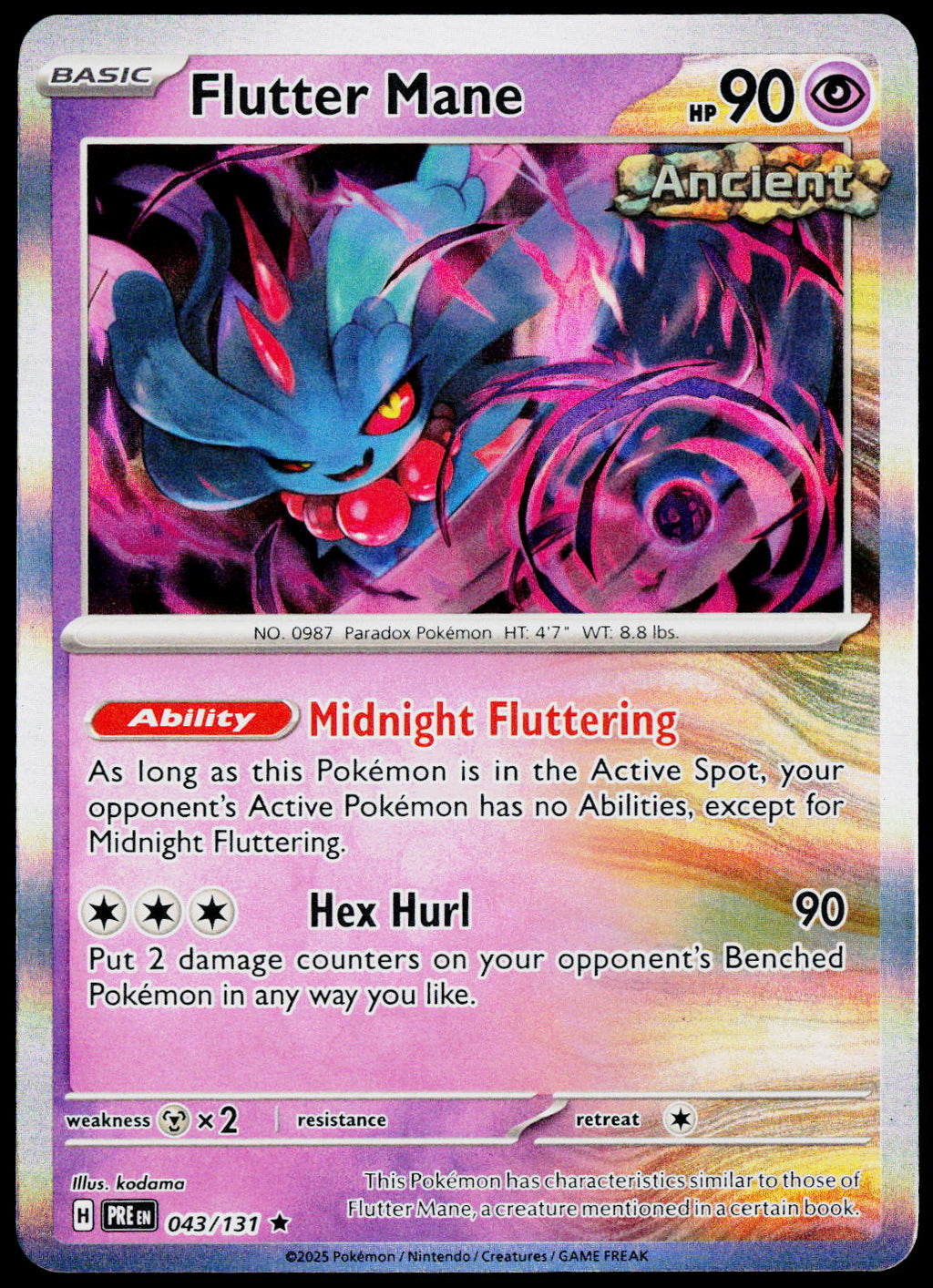 Flutter Mane 078/162 Holo English - original scanned front