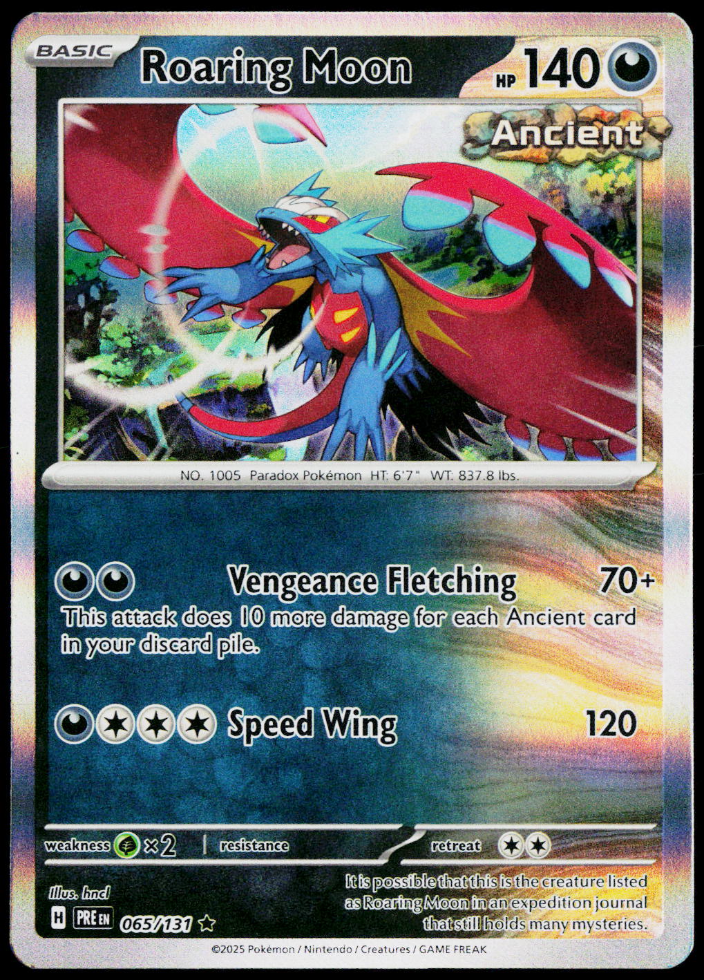 Roaring Moon 109/162 Holo English - original scanned front