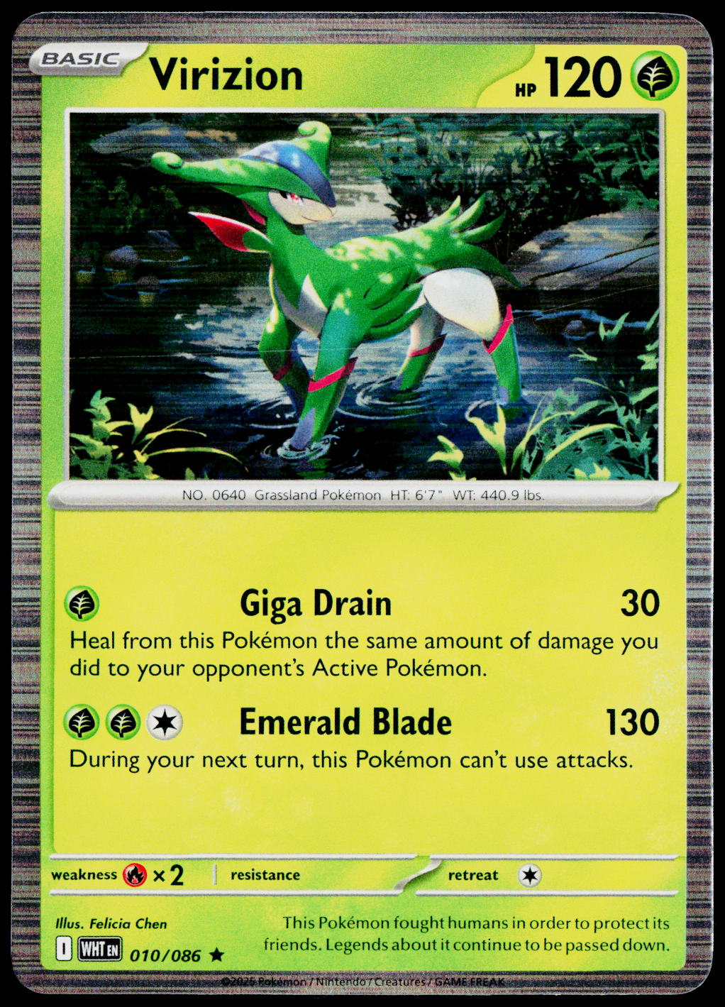 Virizion 010/086 Holo English - original scanned front