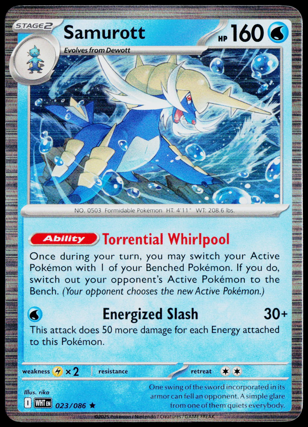 Samurott 023/086 Holo English - original scanned front