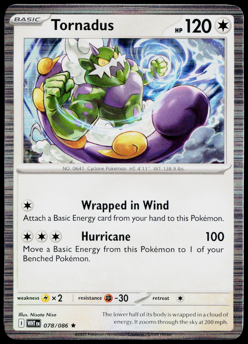 Tornadus 078/086 Holo English - original scanned front