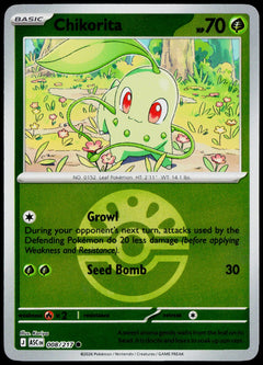 Chikorita 008/217 Friend Ball Reverse Holo EN - original scanned front