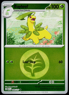 Bayleef 009/217 Energy Symbol Reverse Holo EN - original scanned front