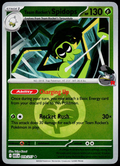 Team Rocket's Spidops 019/217 Energy Symbol Reverse Holo EN - original scanned front