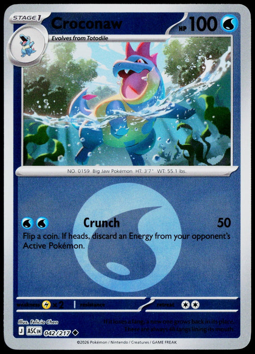Croconaw 042/217 Energy Symbol Reverse Holo EN - original scanned front