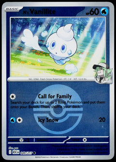 N's Vanillite 049/217 Poké Ball Reverse Holo EN - original scanned front