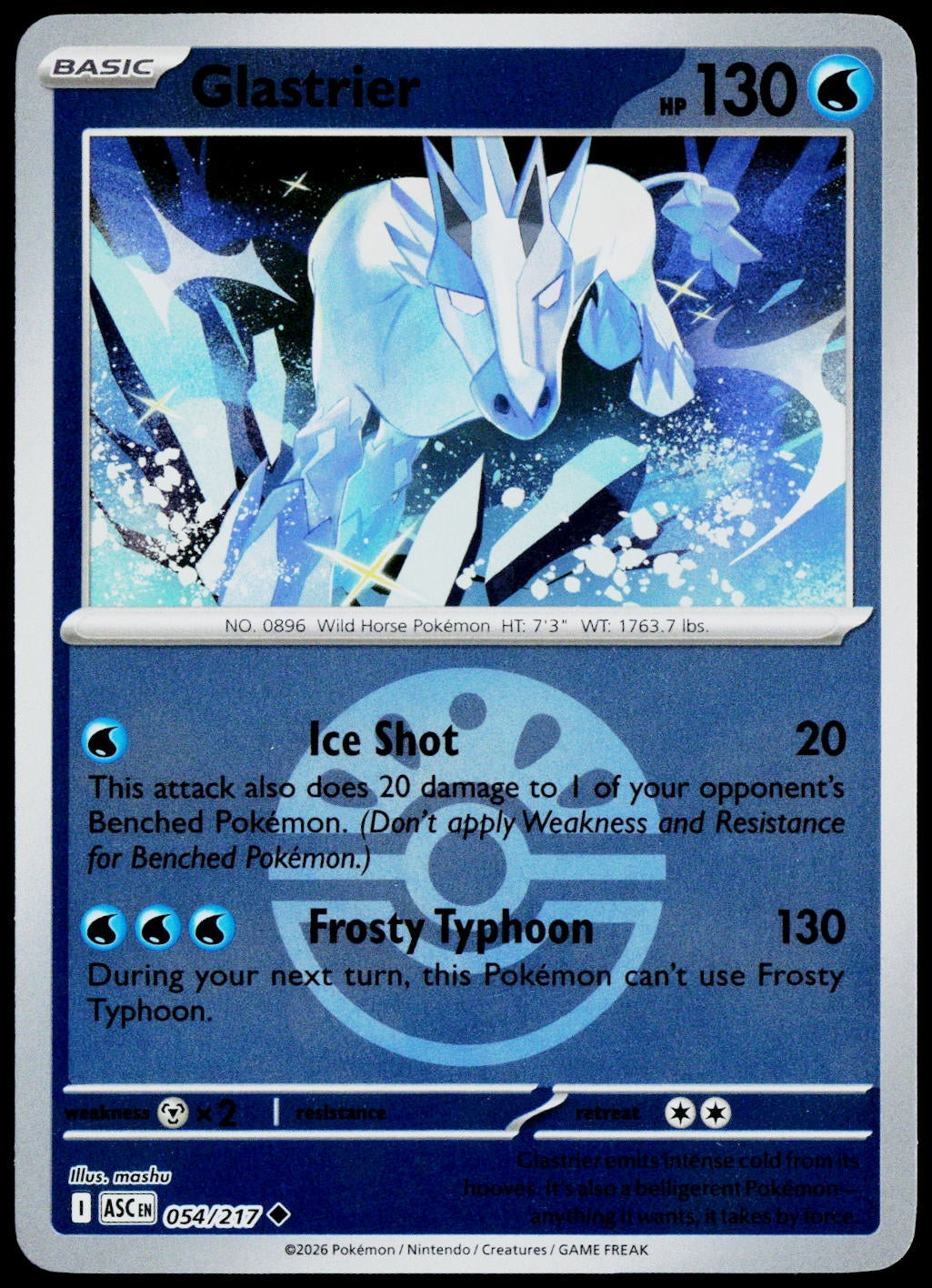 Glastrier 054/217 Friend Ball Reverse Holo EN - original scanned front