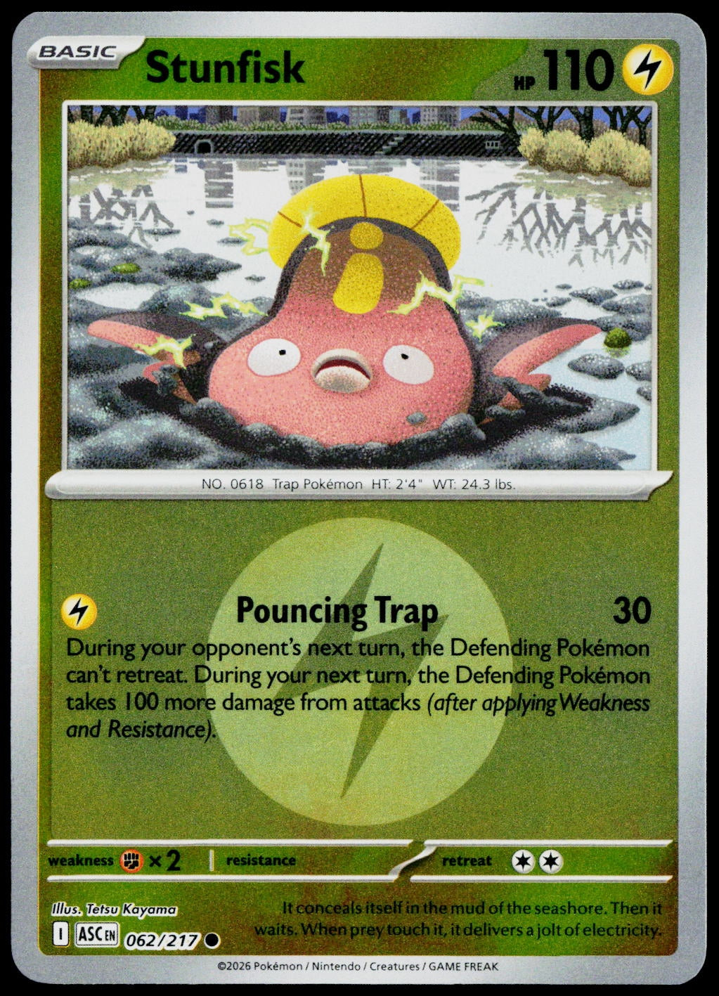 Stunfisk 062/217 Energy Symbol Reverse Holo EN - original scanned front