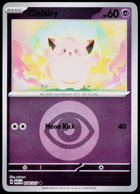 Clefairy 074/217 Energy Symbol Reverse Holo EN - original scanned front