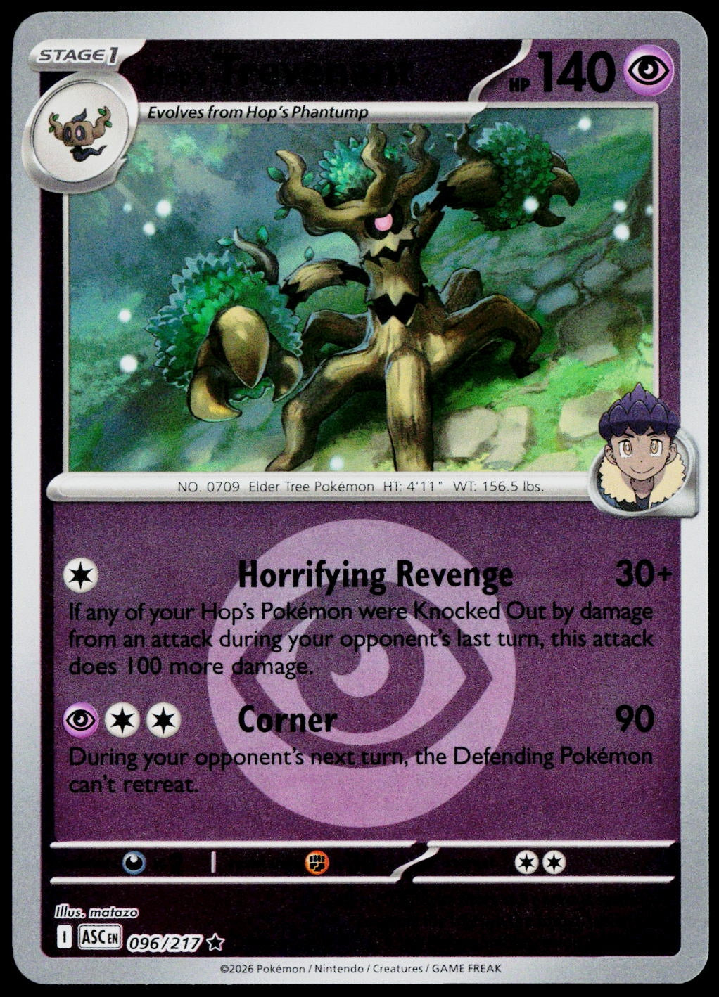 Hop's Trevenant 096/217 Energy Symbol Reverse Holo EN - original scanned front