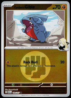 Cynthia's Gible 109/217 Energy Symbol Reverse Holo EN - original scanned front