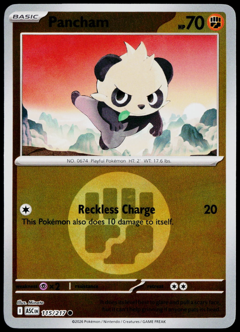 Pancham 115/217 Energy Symbol Reverse Holo EN - original scanned front